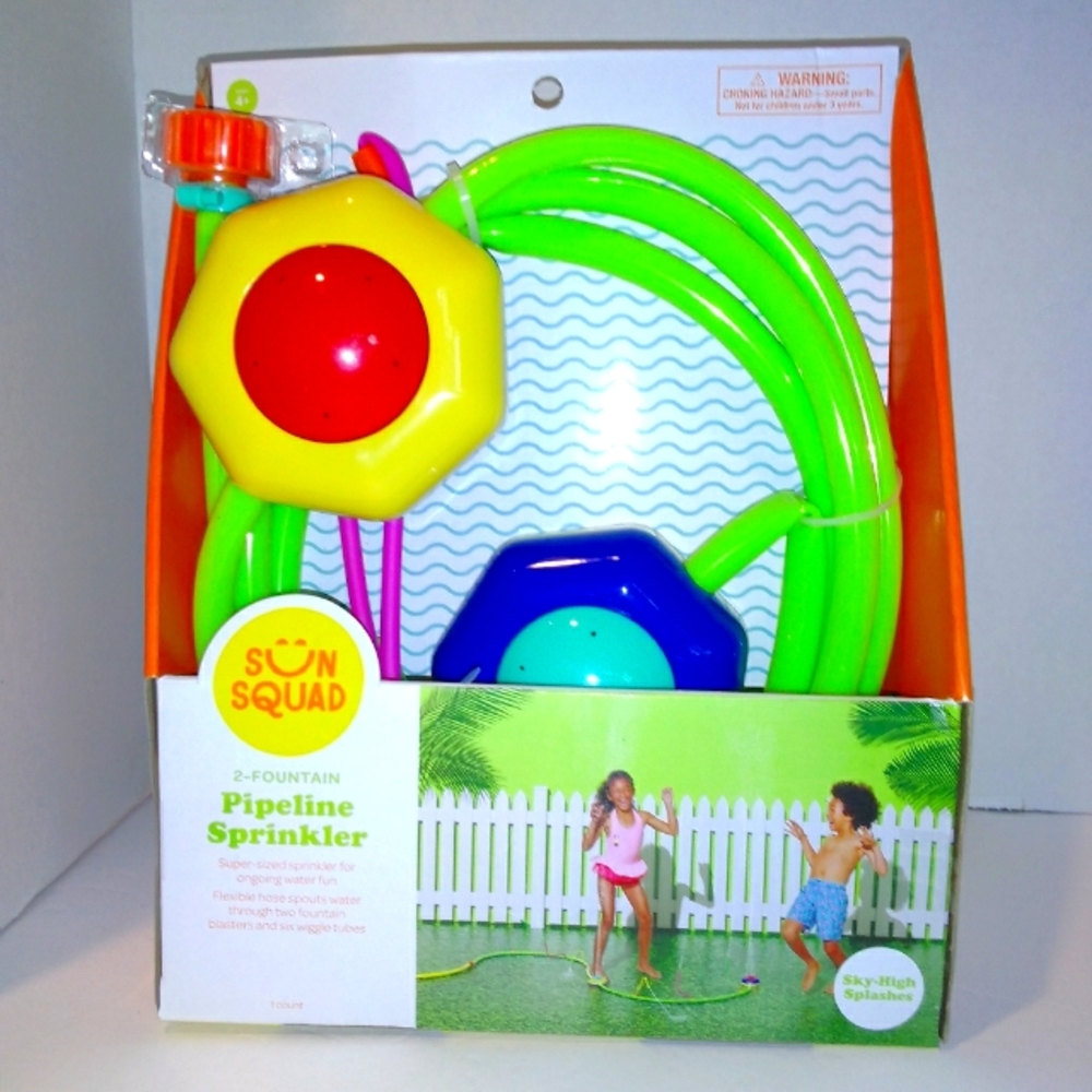 Sun Squad 2-Fountain Pipeline Sprinkler